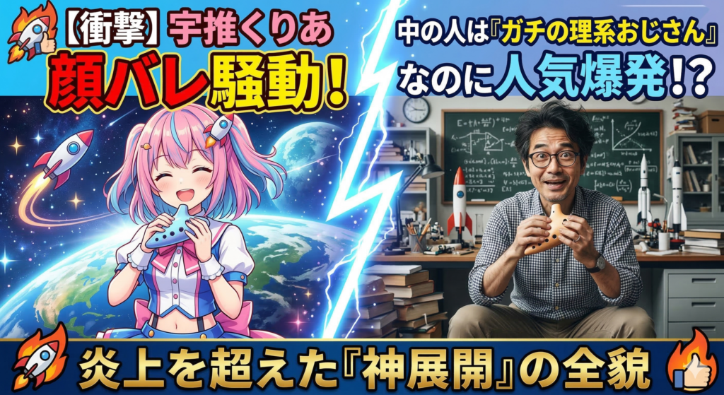 【速報】推しの正体は「ガチの理系おじ」!? 宇推くりあ顔バレ騒動がまさかの“神展開”へ