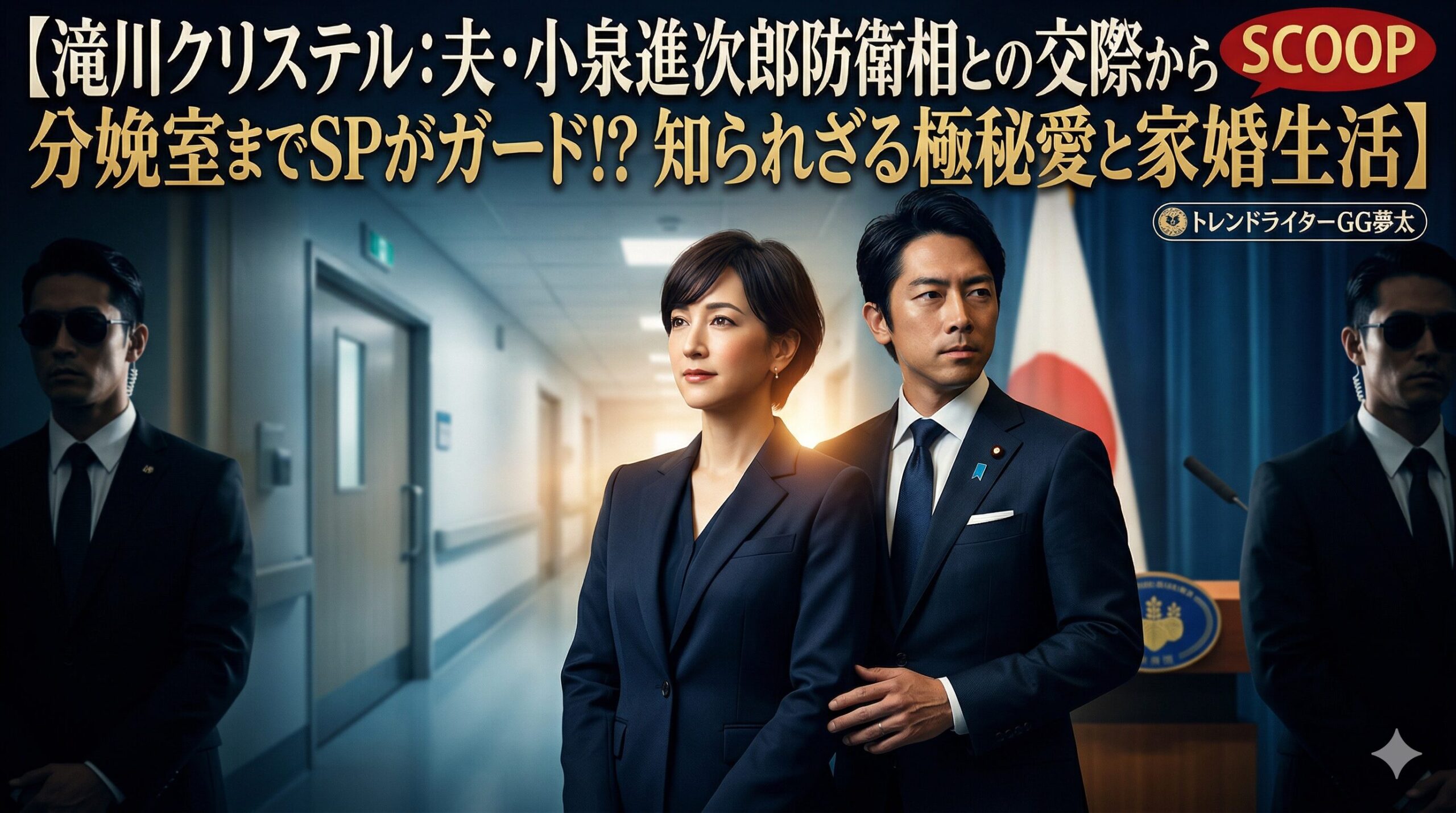 【滝川クリステル：夫・小泉進次郎防衛相との交際から結婚生活】分娩室にSP！？秘書も欺いた極秘愛と「じいじ純一郎氏」の意外な素顔