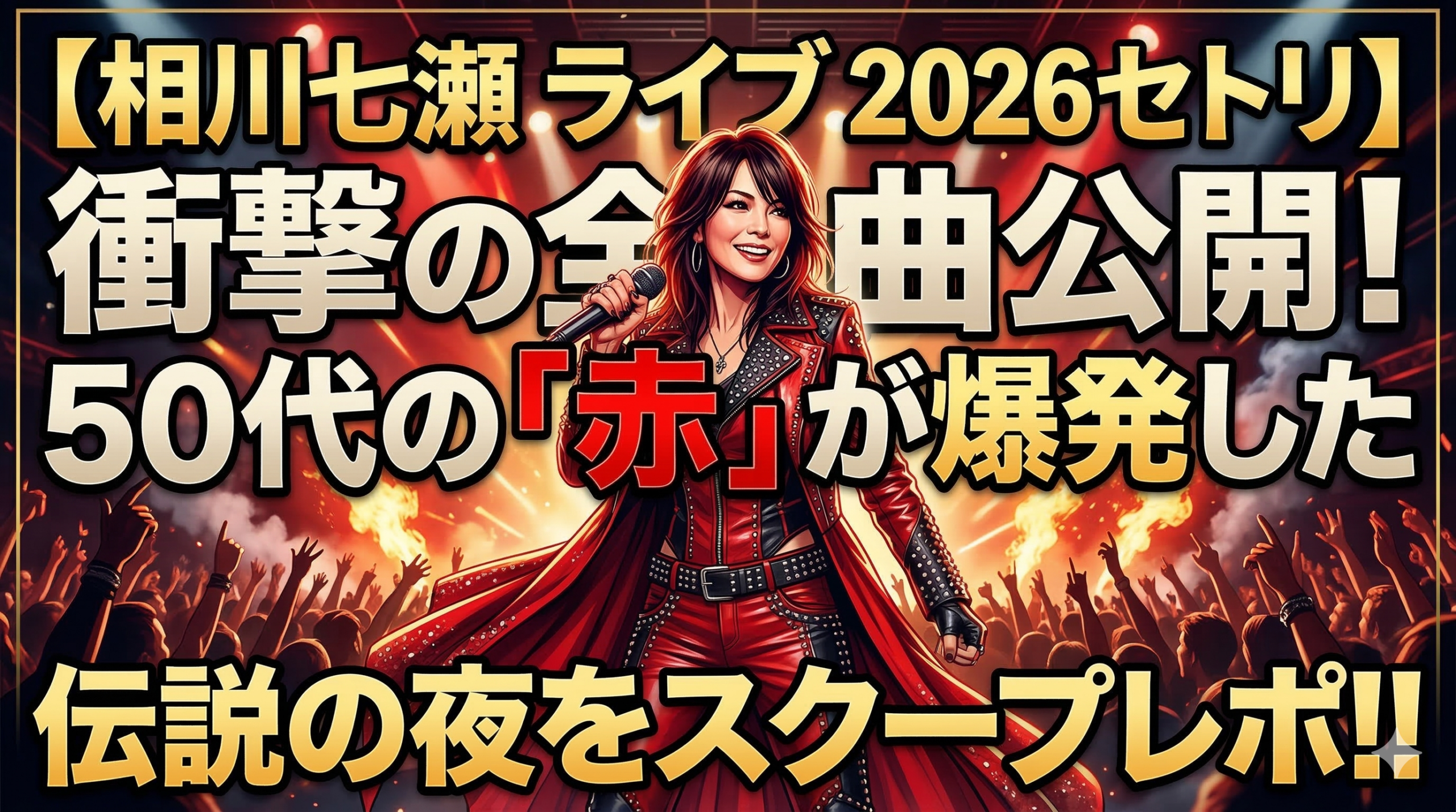 【相川七瀬 ライブ 2026セトリ】衝撃の全曲公開！50代の「赤」が爆発した伝説の夜をスクープレポ！！