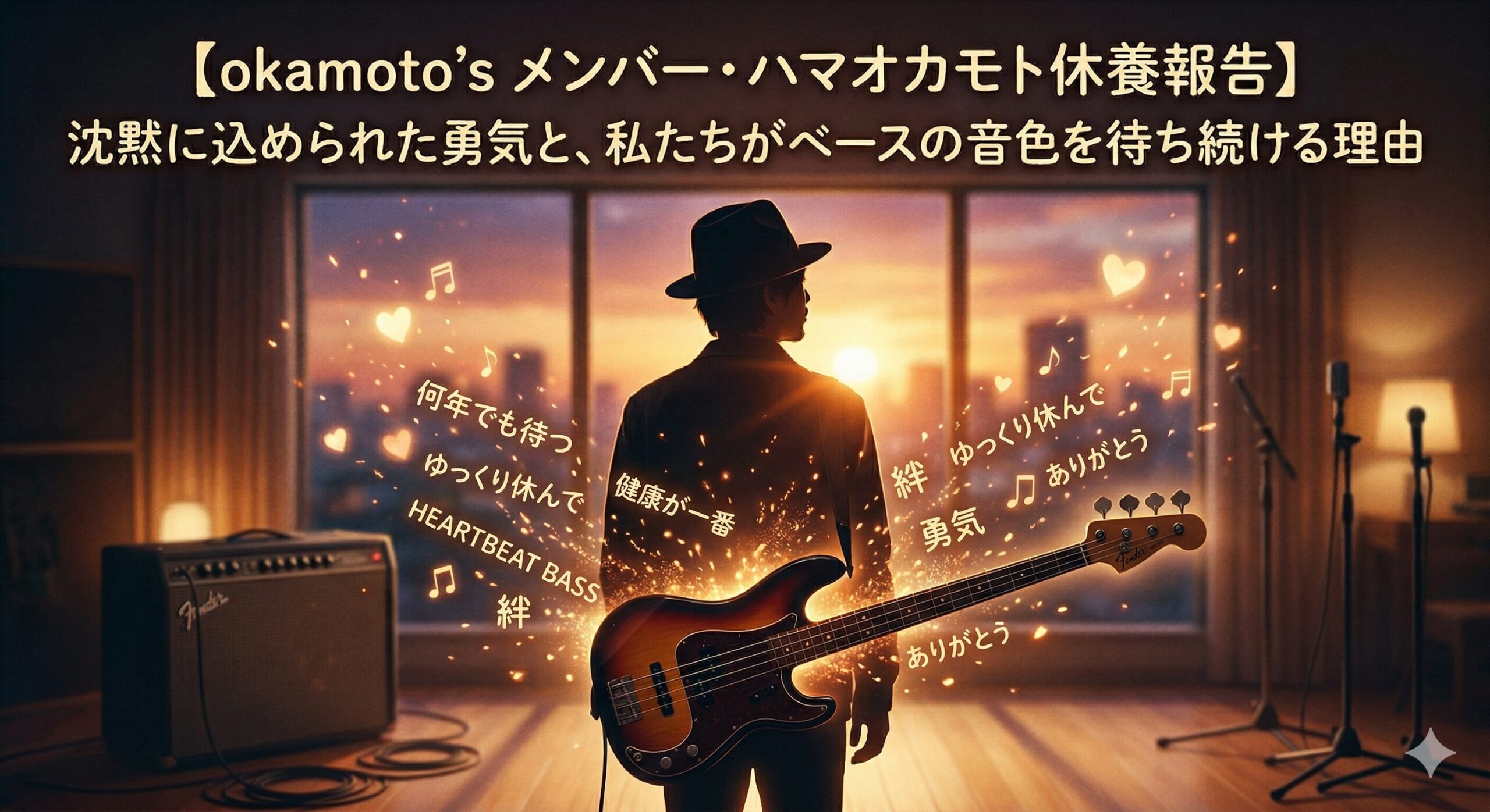 【okamoto's メンバー・ハマオカモト休養報告】沈黙に込められた勇気と、私たちがベースの音色を待ち続ける理由