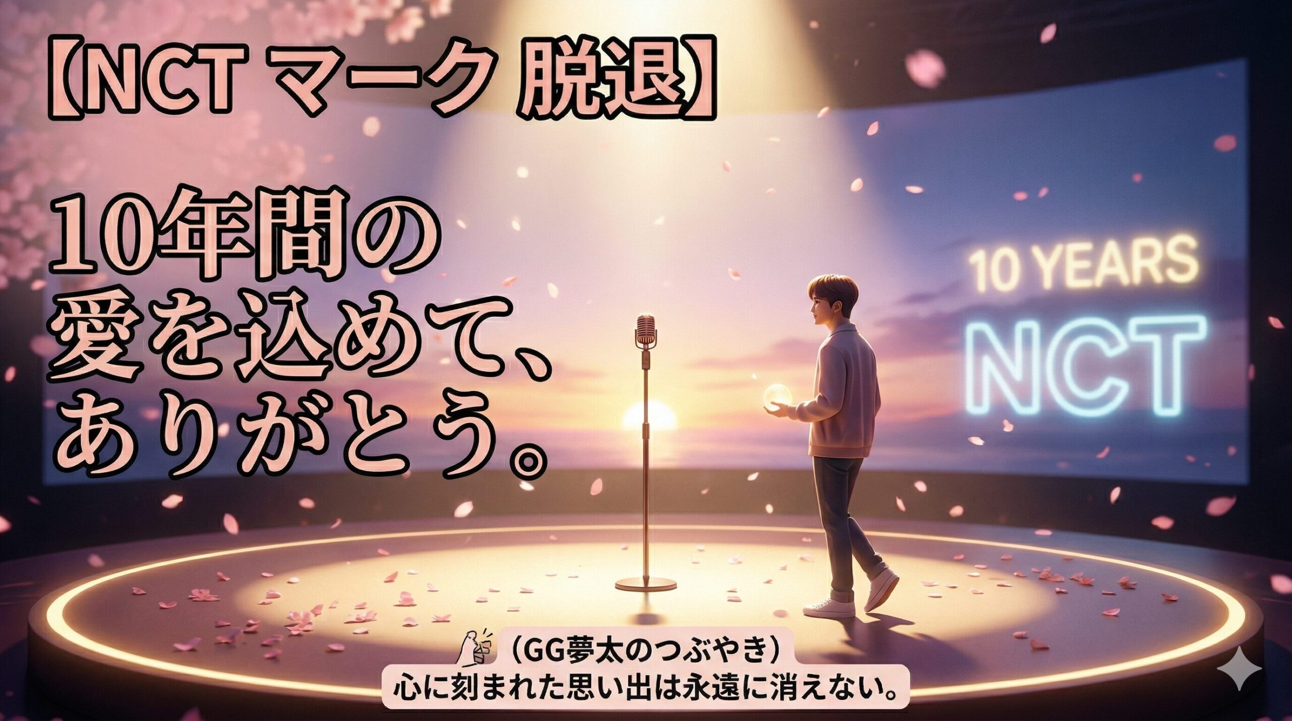Gemini の回答 【nct マーク 脱退】10年間の全力疾走に幕。私たちが彼から受け取った「愛と勇気」のすべて。