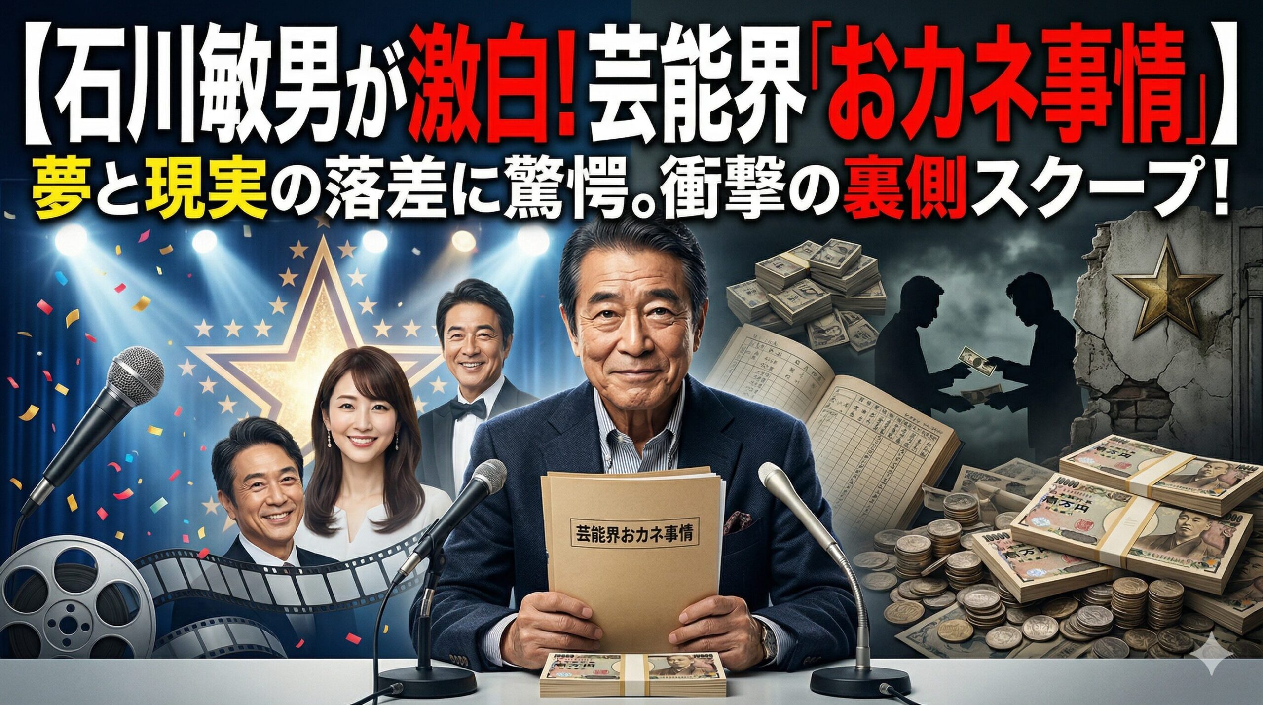 芸能界「おカネ事情」の裏側とは？夢と現実の落差に驚愕!伝説の芸能レポーター・石川敏男が激白!!